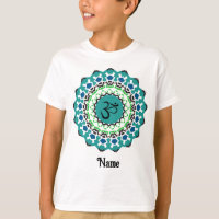 Mandala Espiritual Yoga Om Símbolo Azul Personaliz