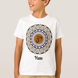 Camiseta Mandala Espiritual Yoga Om Símbolo Purple Personal