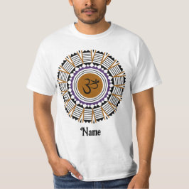 Camiseta Mandala Espiritual Yoga Om Símbolo Purple Personal