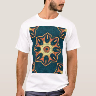 Camiseta Mandala étnica: patrón de cosecha ininterrumpida