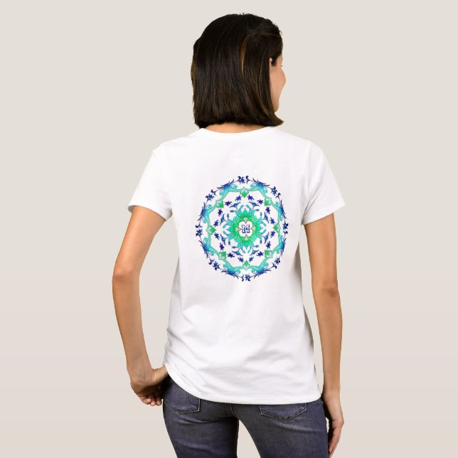 Camiseta Mandala floral. (Reverso completo)