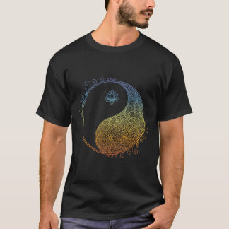 Camiseta Mandalá floral Yin Yang Minimal Tai Chi Taoísmo
