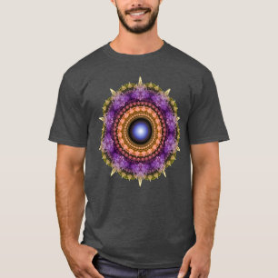 Camiseta Mandalá fractal colorido