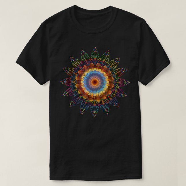 Camiseta Mandala Geometría sagrada Prana Art Yoga Mantra Om (Diseño del anverso)