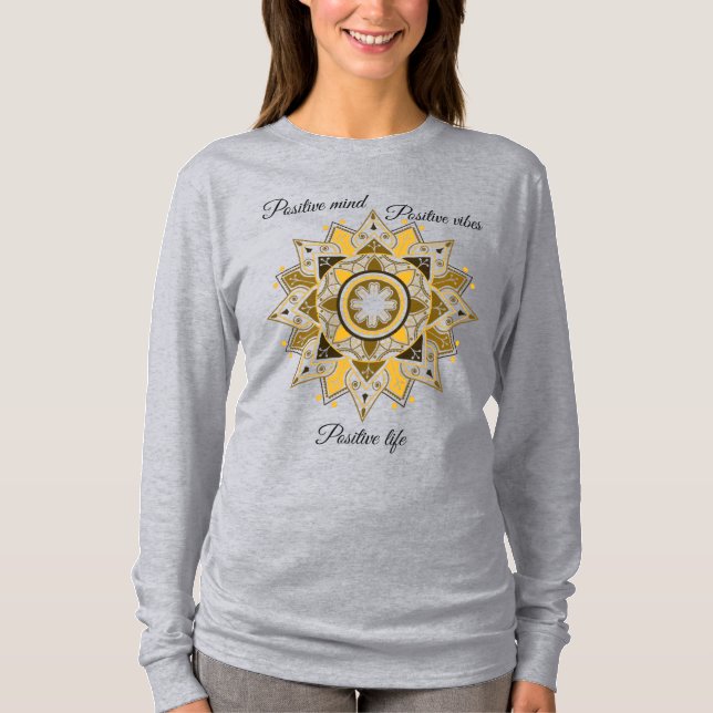 Camiseta Mandala geométrica, Inspiradora (Anverso)