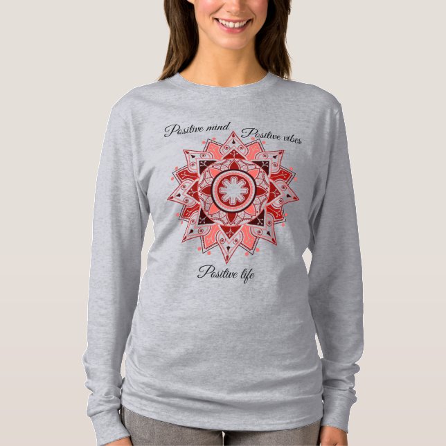 Camiseta Mandala geométrica, Inspiradora (Anverso)
