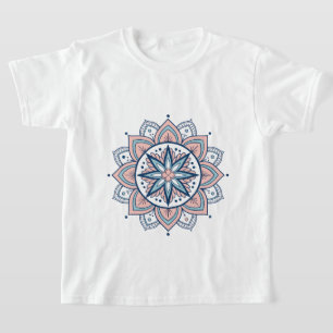 Camiseta Mandala Intricada Pastel Floral