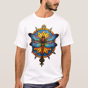Camiseta Mandala Libélula Luminosa Geometría Sagrada Espiri