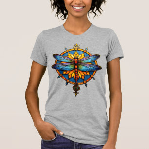 Camiseta Mandalá Libélula Luminosa Geometría Sagrada Espiri