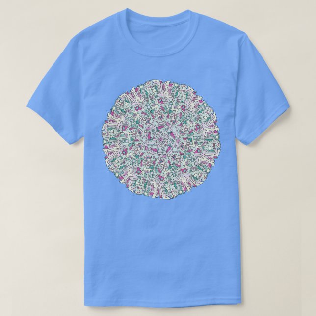 Camiseta Mandala moderna de mediados de siglo (Diseño del anverso)