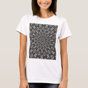 Camiseta Mandalá monocromo