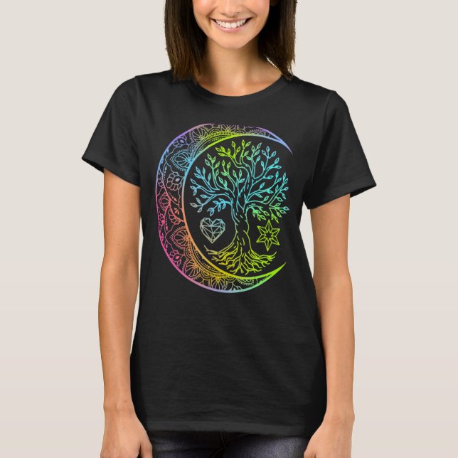 Camiseta Mandala Moon Chakra Tree Life (Anverso)