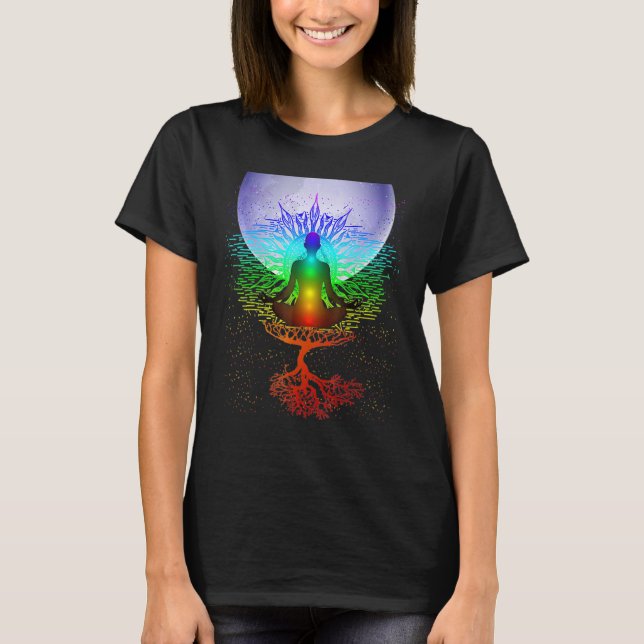 Camiseta Mandala Moon Chakra Tree Life (Anverso)