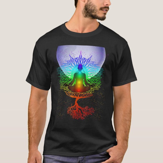 Camiseta Mandala Moon Chakra Tree Life (Anverso)