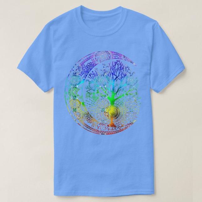 Camiseta Mandala Moon Chakra Tree of Life (Diseño del anverso)