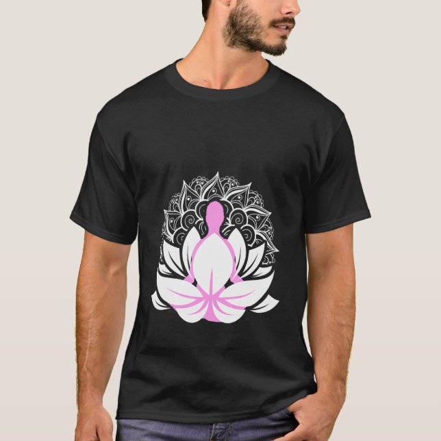 Camiseta Mandala Namaste Meditación Yoga Arte Espiritual Ch (Anverso)