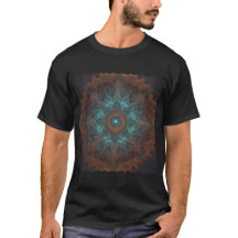 mandala naranja azul