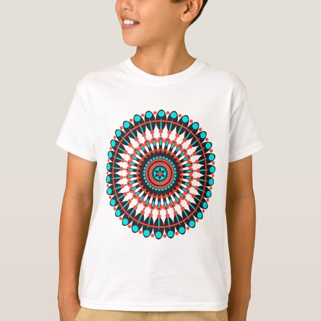 Camiseta Mandala nativa norteamericana (Anverso)