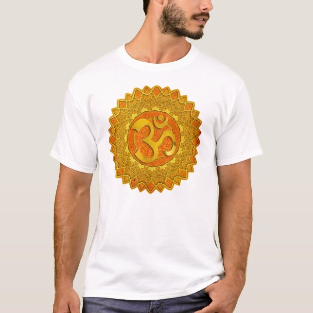 Camiseta MANDALA OM - anaranjado (Anverso)