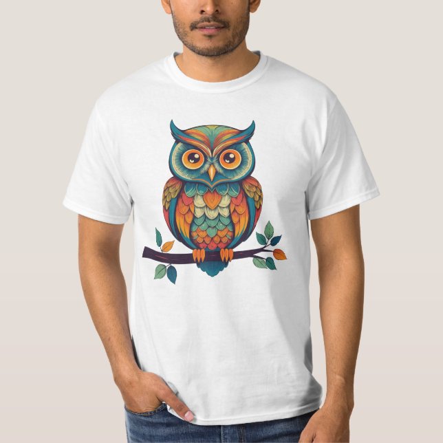 Camiseta Mandala Owl (Anverso)
