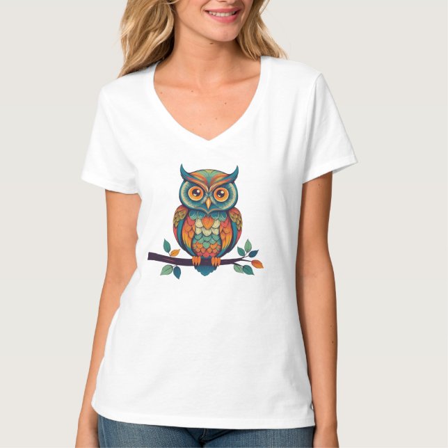 Camiseta Mandala Owl (Anverso)