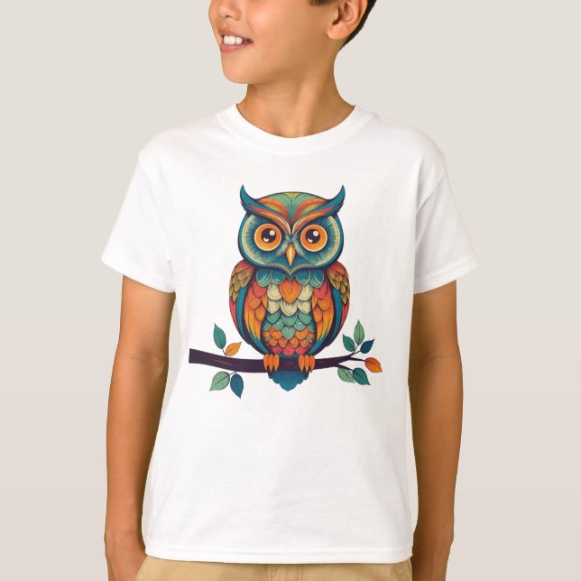 Camiseta Mandala Owl (Anverso)