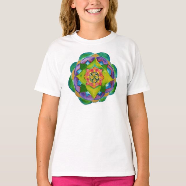 Camiseta Mandala Pintando artículos deportivos de Chicas po (Anverso)