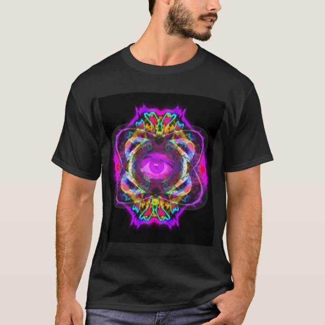 Camiseta Mandala púrpura del ojo (Anverso)