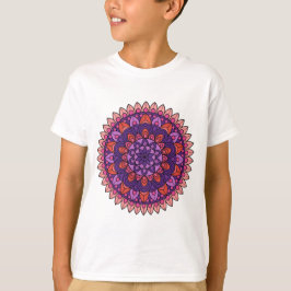 Camiseta Mandala púrpura y rosa