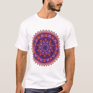Camiseta Mandala púrpura y rosa