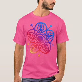 Camiseta Mandala roja brillante