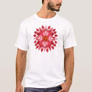 Camiseta Mandala roja del sol de Paisley
