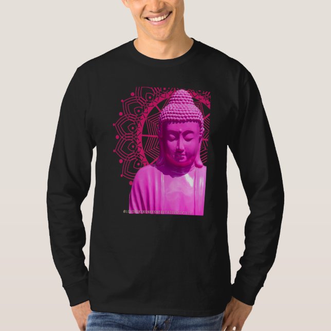 Camiseta Mandala rosa Buda Metta Amor Amabilidad (Anverso)