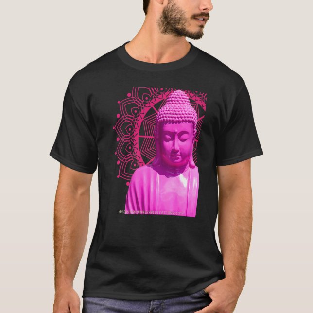 Camiseta Mandala rosa Buda Metta Amor Amabilidad (Anverso)