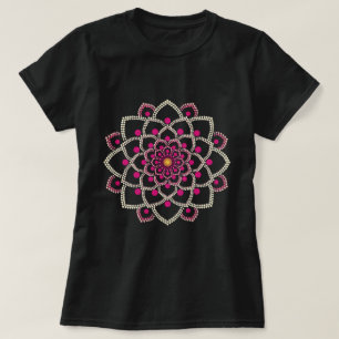 Camiseta Mandala rosa simple