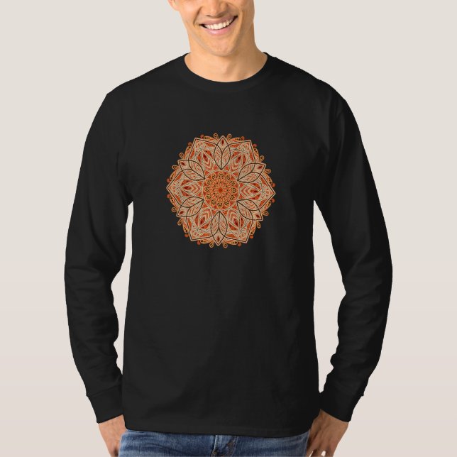 Camiseta Mandala Sacred Fractal Geometry Prana Mantra Good  (Anverso)