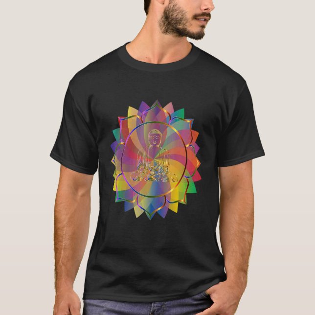 Camiseta Mandala Sagrada Geometría Prana Yoga Mantra Om (Anverso)