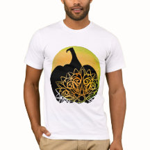 Mandala talló calabaza con luna de otoño