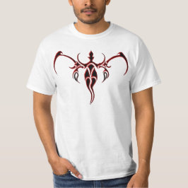 Camiseta Mandalá Tribal Ornado de Elefante Negro y Rojo