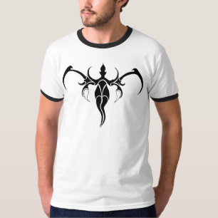 Camiseta Mandalá Tribal Ornamental en Blanco y Negro de Ele