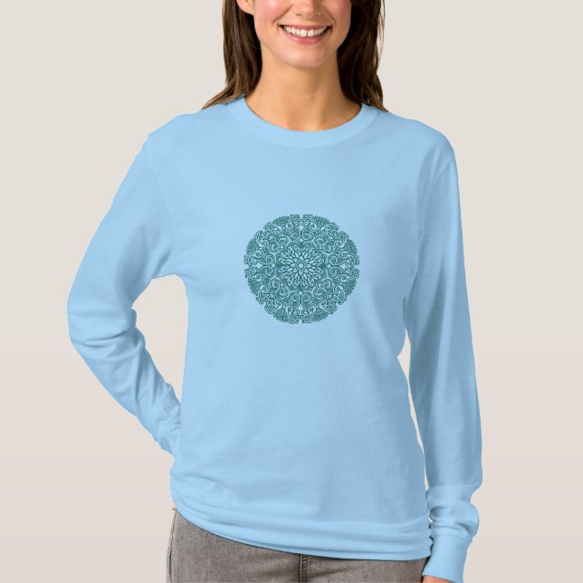 Camiseta Mandala verde (Anverso)