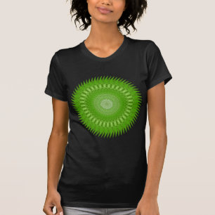 Camiseta Mandalá verde del sol