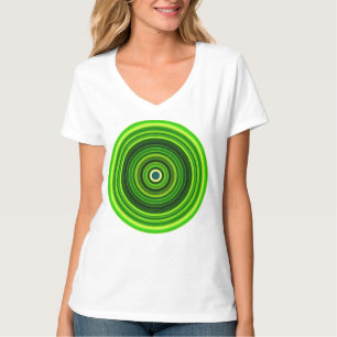 Camiseta Mandala verde geomagnética