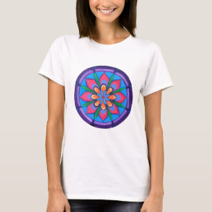 Camiseta Mandala verde y rosa púrpura de Guay