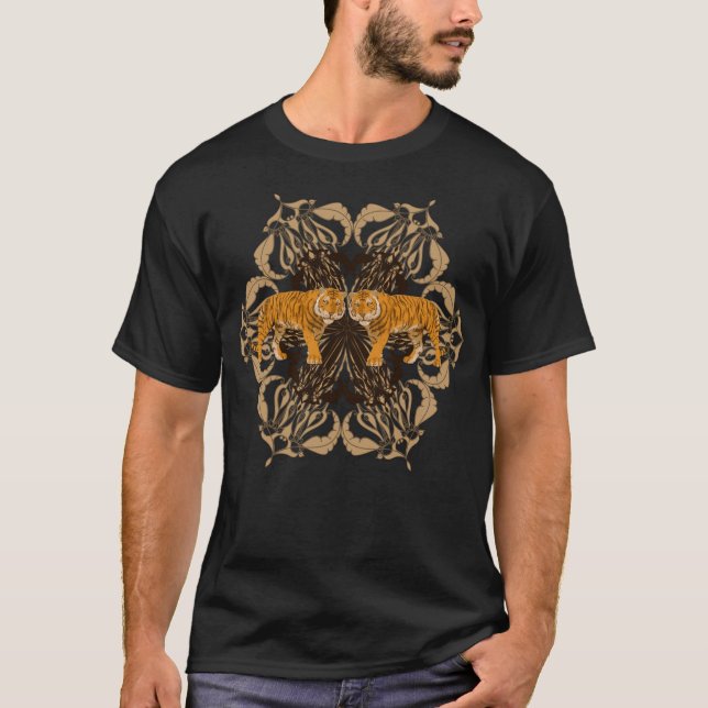 Camiseta Mandala y tigres (Anverso)