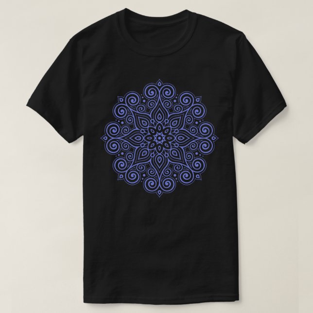 Camiseta Mandalas 1Azul (Diseño del anverso)