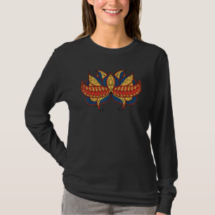 Camiseta Mandalas de Acuarela Geometría Fractal Sagrada Bue