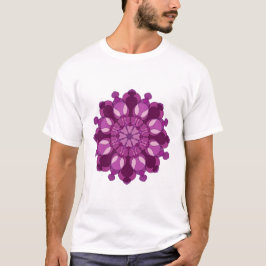 Camiseta Mandalas de Flor Púrpura Real