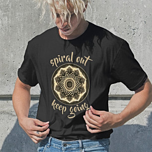 Camiseta Mandalas de Geometría Sagrada Spiral Out Keep Goin
