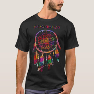 Camiseta Mandan nativo americano indio colorido Dreamcatche